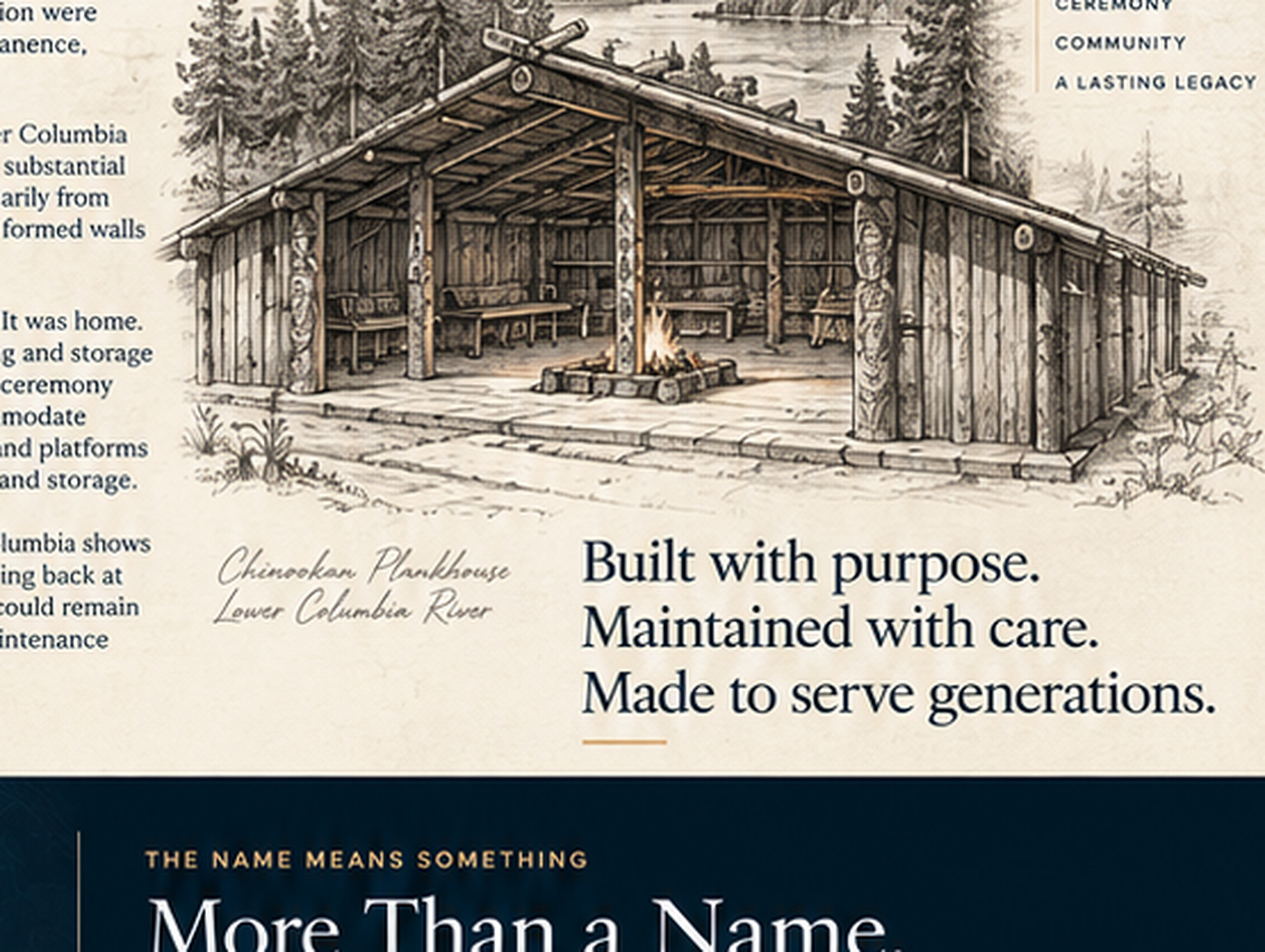 Architectural interpretation of a traditional Northwest plankhouse